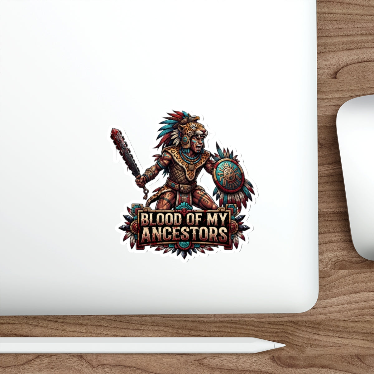 Die-Cut Sticker — "Blood of My Ancestors" Warrior Tribal Sticker
