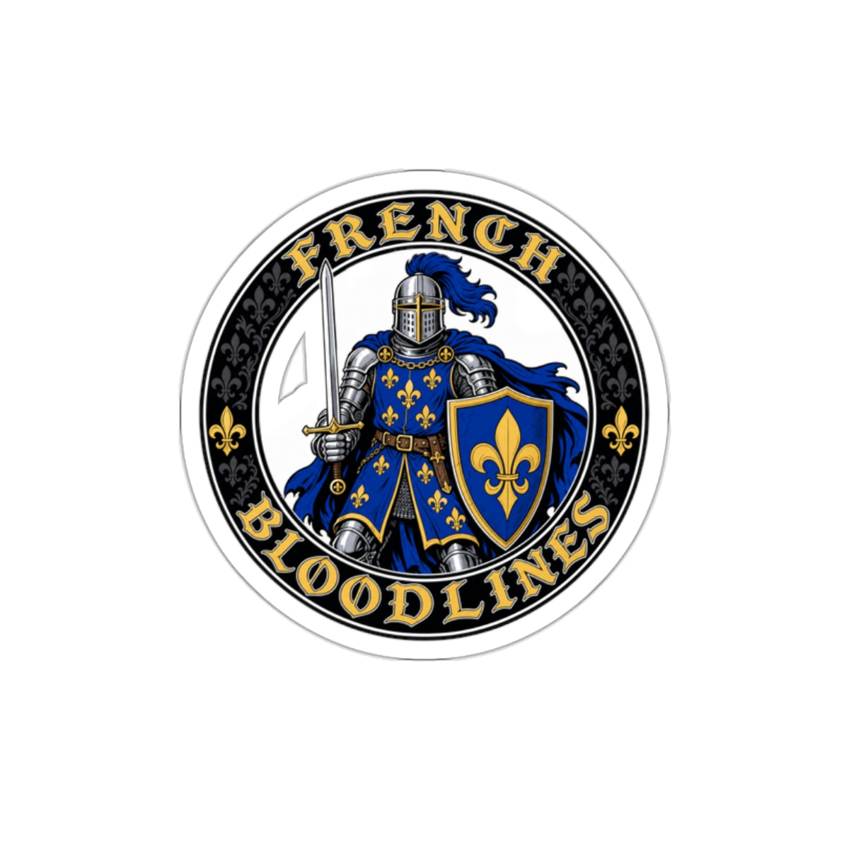 French Bloodlines Knight Crest Sticker