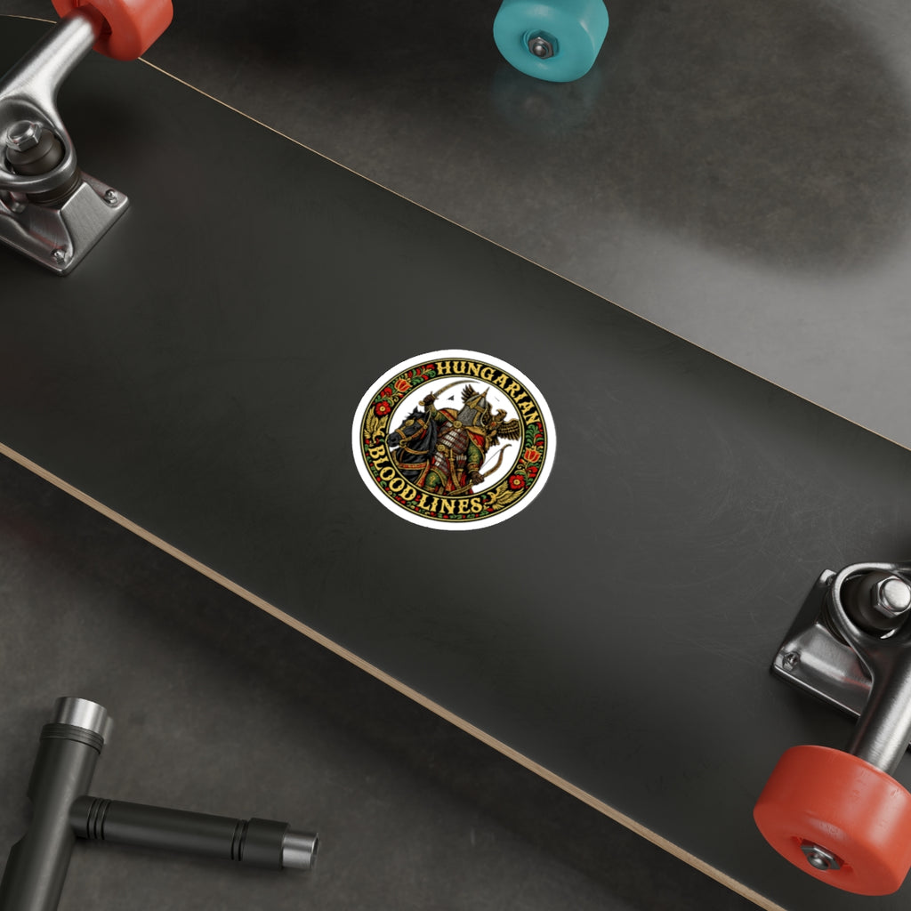 Hungarian Bloodlines Die-Cut Sticker Vintage Warrior Crest Emblem