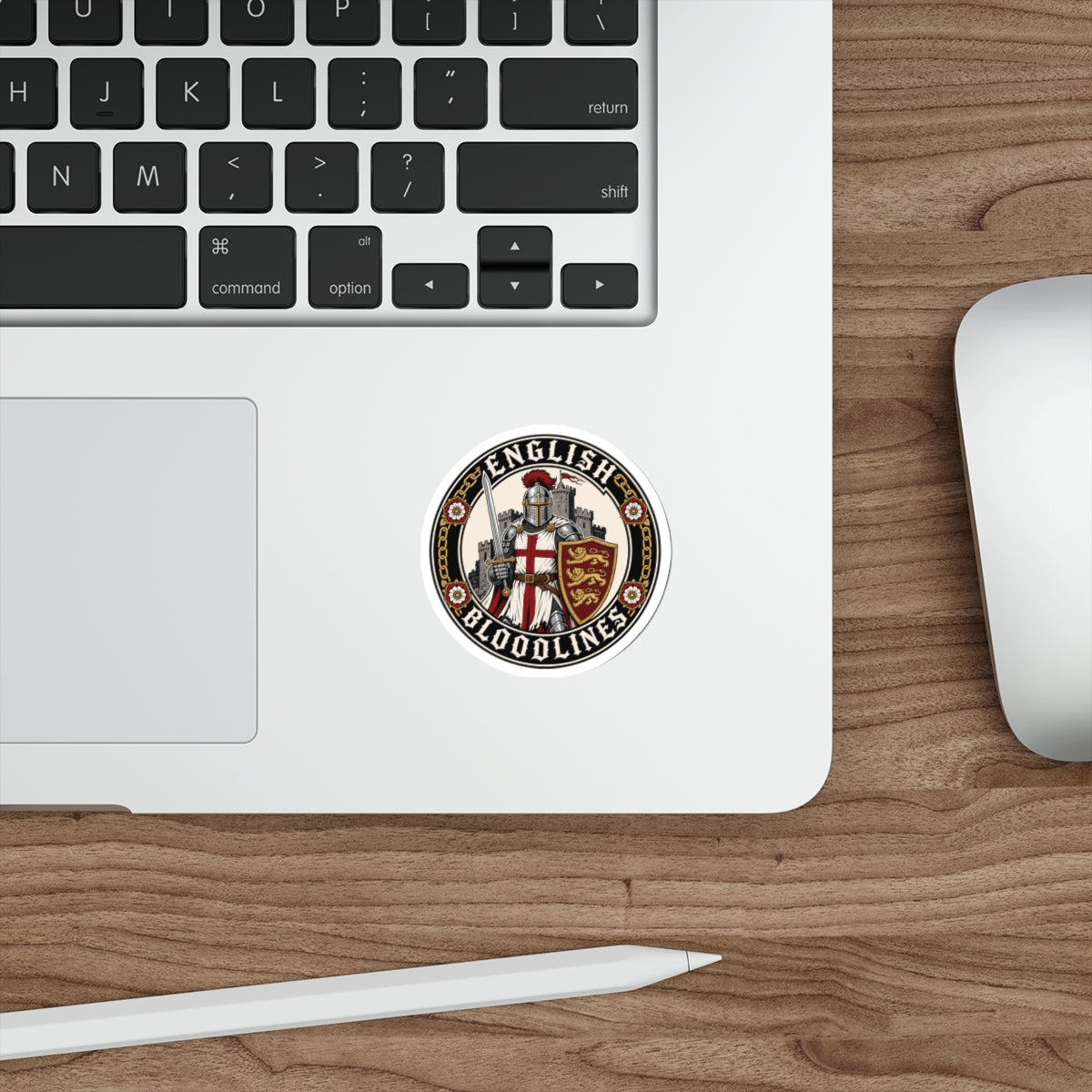 English Bloodlines Knight Shield Die-Cut Sticker