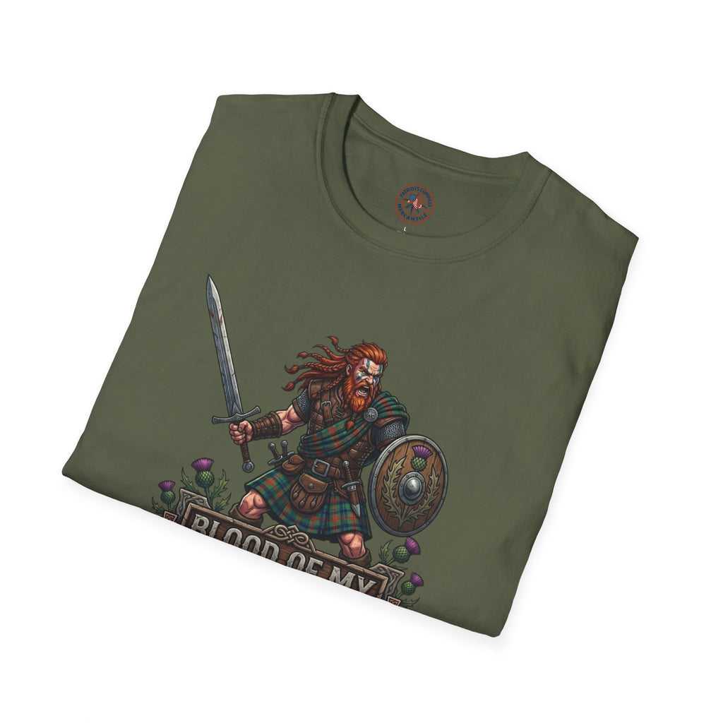 Scottish Warrior T‑Shirt — 'Blood of My Ancestors'