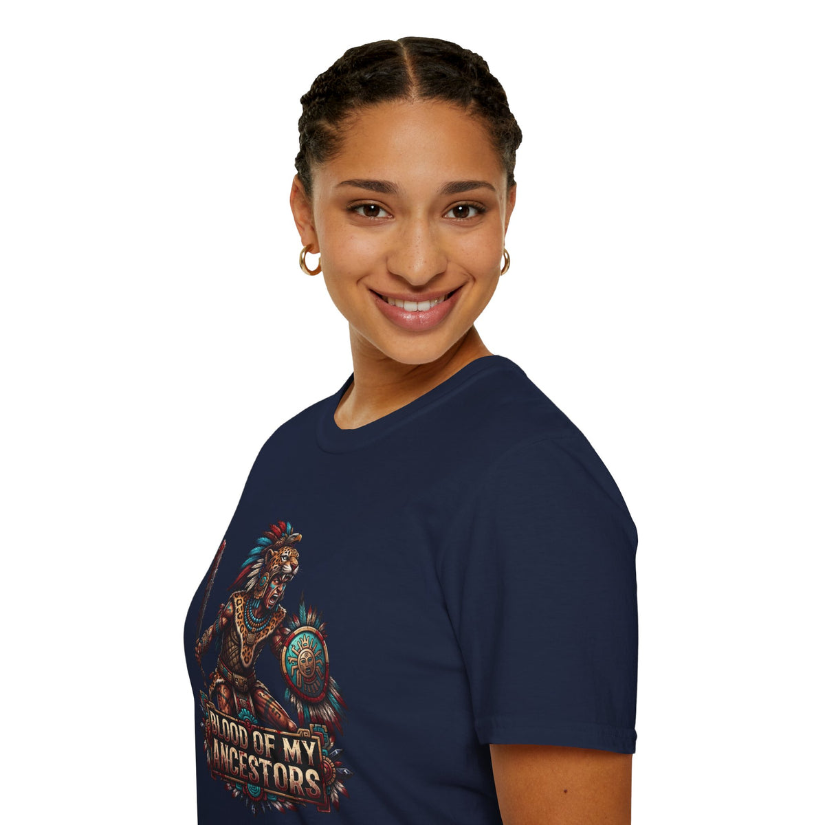 Aztec Warrior T-Shirt – 'Blood of My Ancestors' Graphic Tee