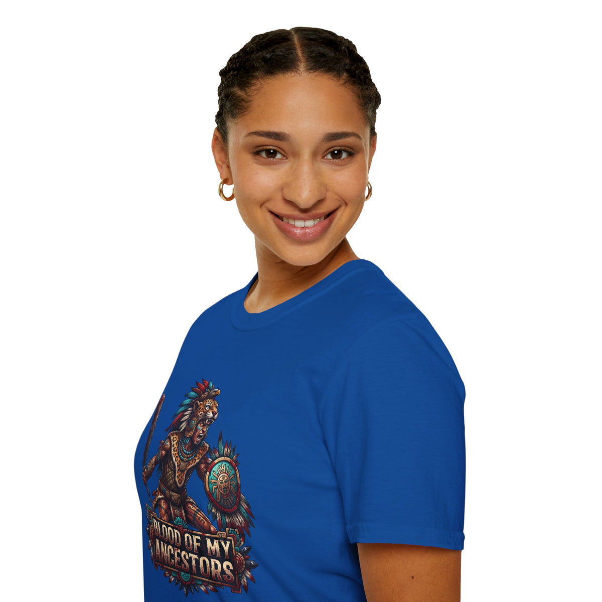 Aztec Warrior T-Shirt – 'Blood of My Ancestors' Graphic Tee