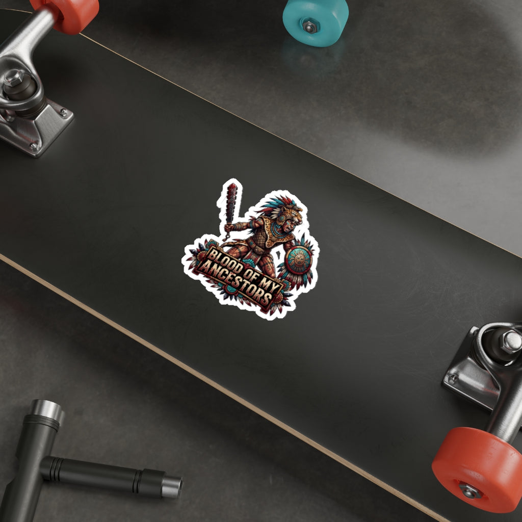 Die-Cut Sticker — "Blood of My Ancestors" Warrior Tribal Sticker